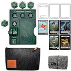 NERD GEAR Commander Essentials Kit - Ultimate Accessory for MTG Commander EDH - MTG Command Zone Tray - Health Counter - Spin Down Dice - Dry Erase Tokens (Midnight Forest)