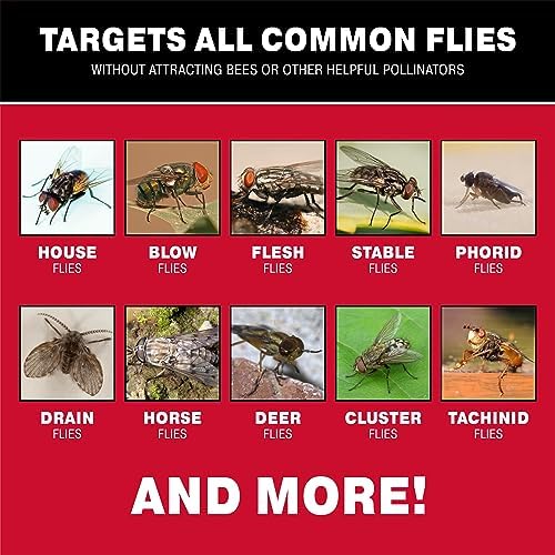 Catchmaster Pro Series Fly Bag 4-Pack, Hanging Fly Trap Outdoor Home, Bug Catcher and Flying Insect Trap with Premium Bait, Pet Safe Pest Control, XL Bag for Backyard, Pool, Patio & Camping