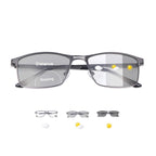 YIMI Photochromic Bifocal Reading Glasses UV Outdoor Sunglasses Computer Anti Blue Light Transition Eyeglasses for Men Women(Black, 1.50, multiplier_x)