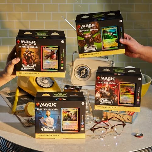 Magic: The Gathering Fallout Commander Deck Bundle – Includes All 4 Decks (1 Hail Caesar, 1 Scrappy Survivors, 1 Science!, and 1 Mutant Menace)