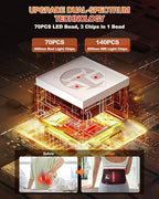 Red Light Therapy for Body Pain, 3 in 1 LED Beads Infrared Light Therapy Belt 660nm Red Light &850nm Near Infrared Light Therapy Timer Remote Control, Home Red Light Therapy Gift for Women Men