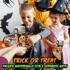 ArtCreativity Halloween Bubble Wand for Kids (2 Pack), 14" Light Up Pumpkin Bubble Wand with LED & Halloween Music, Halloween Boo Basket Stuffers for Kids, Halloween Toys for Toddlers