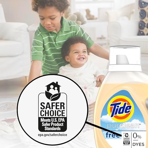 Tide Purclean Liquid Laundry Detergent, Unscented, 63 fl oz, 48 Loads