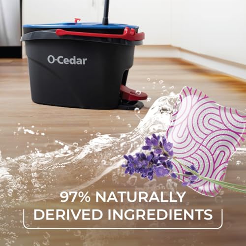O-Cedar PACS Hard Floor Cleaner, Lavender Scent 24 Count (1-Pack) | Made with Naturally-Derived Ingredients | Safe to Use on All Hard Floors | Perfect for Mop Buckets