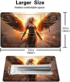 MTG Playmat Size 24x14in Free Storage Bags Non-Slip Backing, Ideal for Card Game Enthusiasts TCG Playmat (Blaze Angel-Deck)