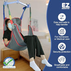 Universal Full Body Patient Lift Sling, Mesh Fabric Patient Sling Transfer and Bathing aids, 500lb Weight Capacity (Large)