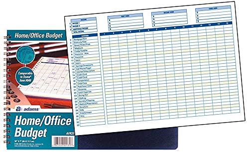 Adams Home Office Budget Book, Weekly/Monthly Format, 10 x 7 Inches, White (AFR31),ABFAFR31