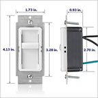 Leviton SureSlide Dimmer Switch for Dimmable LED, Halogen and Incandescent Bulbs, 6672-1LW, White