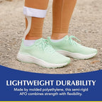Brace Direct Semi-Rigid Leaf Spring AFO for Foot Drop - Lightweight Posterior Ankle-Foot Orthosis - Trimmable Fit (Women’s Left)