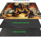 MTG Playmat with Zones Magic Card Playmat Game Mat,TCG & CCG Card Games Mat with Free Storage Bags Size 24 x 14 Inches (with Zones,Dragon)