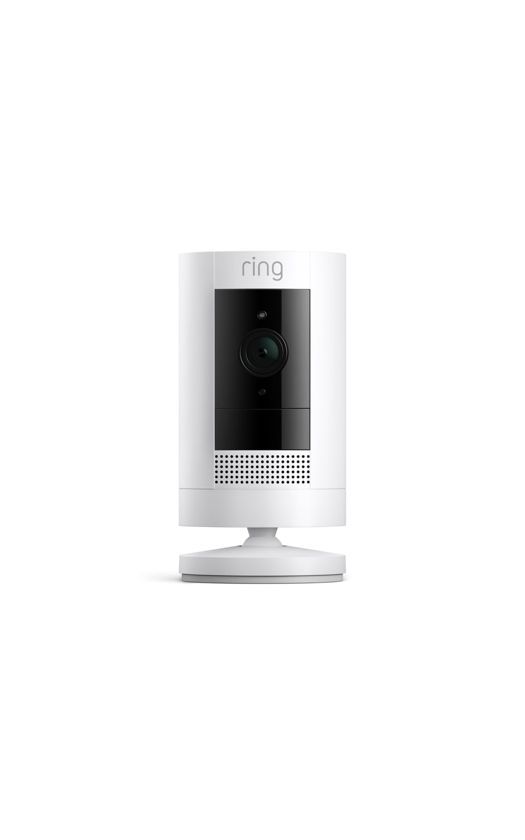Ring Outdoor Cam (Stick Up Cam), Weather-Resistant Home or Business HD Security Camera, Live View, Color Night Vision, Two-Way Talk, Motion Alerts, Works with Alexa, White