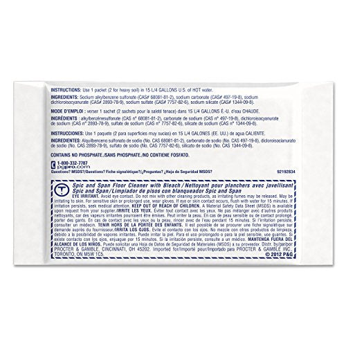 Spic and Span 02010 Powder Floor Cleaner with Bleach, 2.2 ounces (Case of 45)