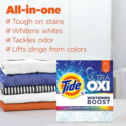 Tide All in One Laundry Booster, Color Safe Whitening, Stain and Odor Fighter, 66 Loads, 51 oz
