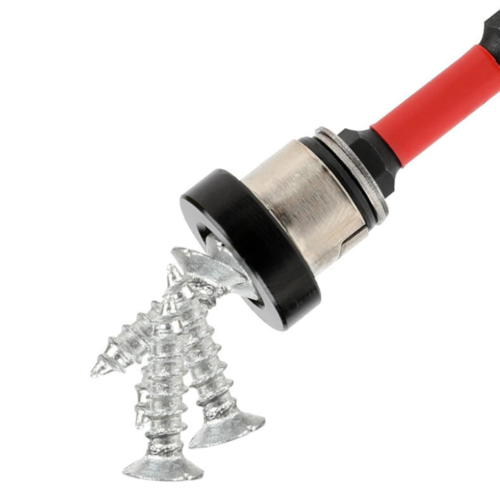 5pcs Magnetic Drywall Screw Setter Bits – Adjustable Depth PH2 Positioning Bits with Removable Aluminum Collar, S2 Steel Hex Shank for Sheetrock and Plasterboard Screws (10pcs 2")