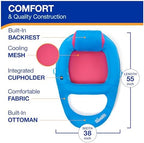 SwimWays Spring Float Premium Recliner Pool Lounger, Inflatable Pool Floats Adult with Fast Inflation for Ages 15 & Up