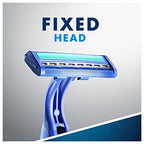 Gillette Sensor2 Plus Fixed Men's Disposable Razor, 10 Count (Pack of 3) Blue
