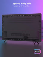 Govee TV LED Backlight Strip, RGBIC Smart LED Backlight for 40-50inch TVs, Music Sync, Wi-Fi Bluetooth & App Control, Works with Alexa & Google Assistant, 77 Scene Modes, Adapter