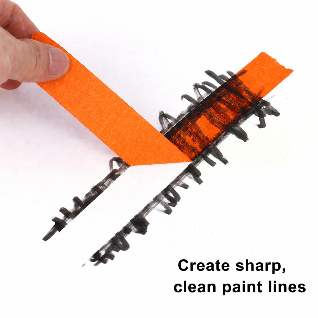 DOAY 3 Pack Orange Painters Tape - Masking Tape 1 Inch Wide - Multi-Surface, Smart Adhesion, Indoor & Outdoor - 270FT Total - Paint Tape for DIY, Labeling, Art, Car, General Purpose (#3910)