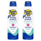 Banana Boat Mineral Enriched Sensitive Skin Sunscreen Spray SPF 50 Twin Pack and Sport Ultra Sunscreen Spray SPF 50 Twin Pack