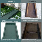 Rain Gutter Downspout Splash Block, Gutter Downspout Extensions for Water Drainage, 24" Gutter Splash Guards Downspout Extender, Fixable Down spout Drain Trays with PE Nails(2 Pack, Green)