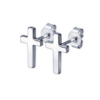 HANFLY 925 Sterling Silver Cross Stud Earrings Fashion Earrings