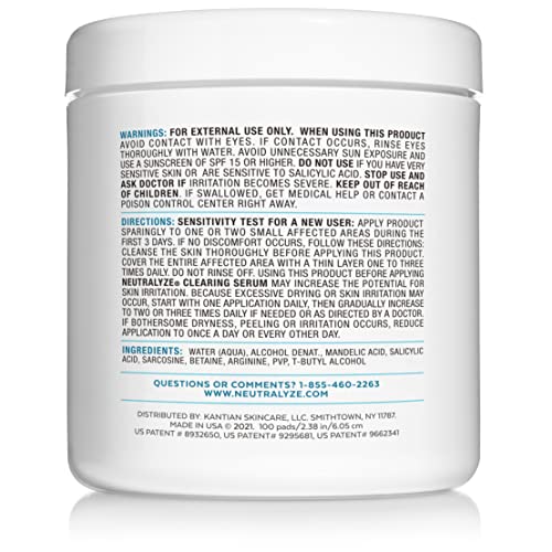 Exfoliating Acne Treatment Pads - 100 Dual Textured Face Wipes with 2% Salicylic Acid & 2% Mandelic Acid - Toner Pads for Acne Prone Skin, Face & Body Wipes for Teens & Adults