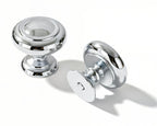 khtumeware 10 Pack Knob Vibrant Polished Chrome Cabinet knobs Solid Heavy-Duty Bifold Closet Door Knobs Cabinet Hardware Drawers Dressing Table Bathroom Handle