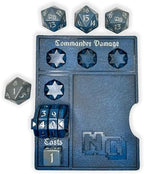 NERD GEAR Commander Essentials Kit - Ultimate Accessory for MTG Commander EDH - MTG Command Zone Tray - Health Counter - Spin Down Dice - Dry Erase Tokens (Deep Blue)