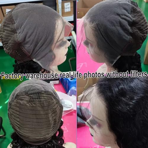 Lemoda 210% Density 13x6 Full Lace Frontal Wig Water Wave Virgin Human Hair Wigs Deep Wave 13x6 HD Lace Front Wigs For Black Women Wet and Wavy Wig 12A