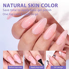 BTArtbox XCOATTIPS Natural Nail Tips - Medium Almond Press On Nails Pink, Long Lasting Soft Gel Nails False Nail, Soak Off Acrylic Fake Nails Extensions for Nail Art DIY Women