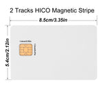 X-belmox J2a040 Chip Java Jcop Cards Unfused, J2a040 Unfused Blank Cards with 2 Track, 8.4mm HICO Magnetic Stripe, White Card Java Chip Silver Magnetic Strip - 3 Pack