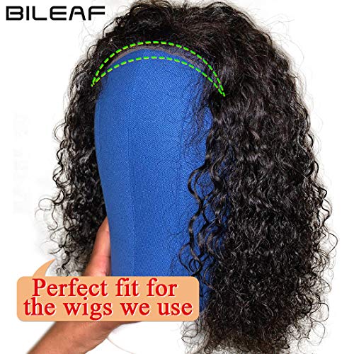 Bileaf 24 Inch Poly Canvas Block Wig Mannequin Head With Stand Pink Styling Manikin Head Set Display Canvas Wig Head with Mount Holes(Rosy Head)