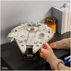 4D Build Star Wars Millennium Falcon 3D Model Kit, 𝖲tar Wars Gifts, Ѕtar Ｗars Toys Desk Decor for Star Ｗars Fans & Collectors, Adults & Teens 12+