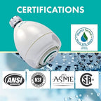Niagara Conservation N2920 Earth Spa 3-Spray with 2 GPM 2.7-in. Wall Mount Adjustable Fixed Shower Head in White, 1-Pack | Bathroom Shower Head Sprayer with Pressure Compensation Technology