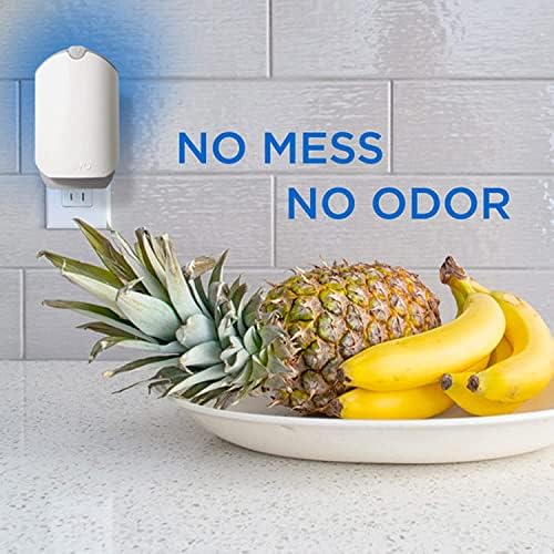 Zevo Flying Insect Trap for Indoors: Light Trap Captures Fruit Flies, Gnats and Houseflies, Starter Kit + Refills (1 Plug-in Base + 3 Cartridges)