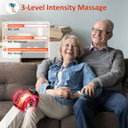 Red Light Therapy Knee Brace for Pain Relief, Vibration Knee Massager with Heat and Red Light Therapy, 660nm & 850nm Lights, Rechargeable Cordless Controller Near Infrared Light Therapy for Knee/Shoulder/Elbow