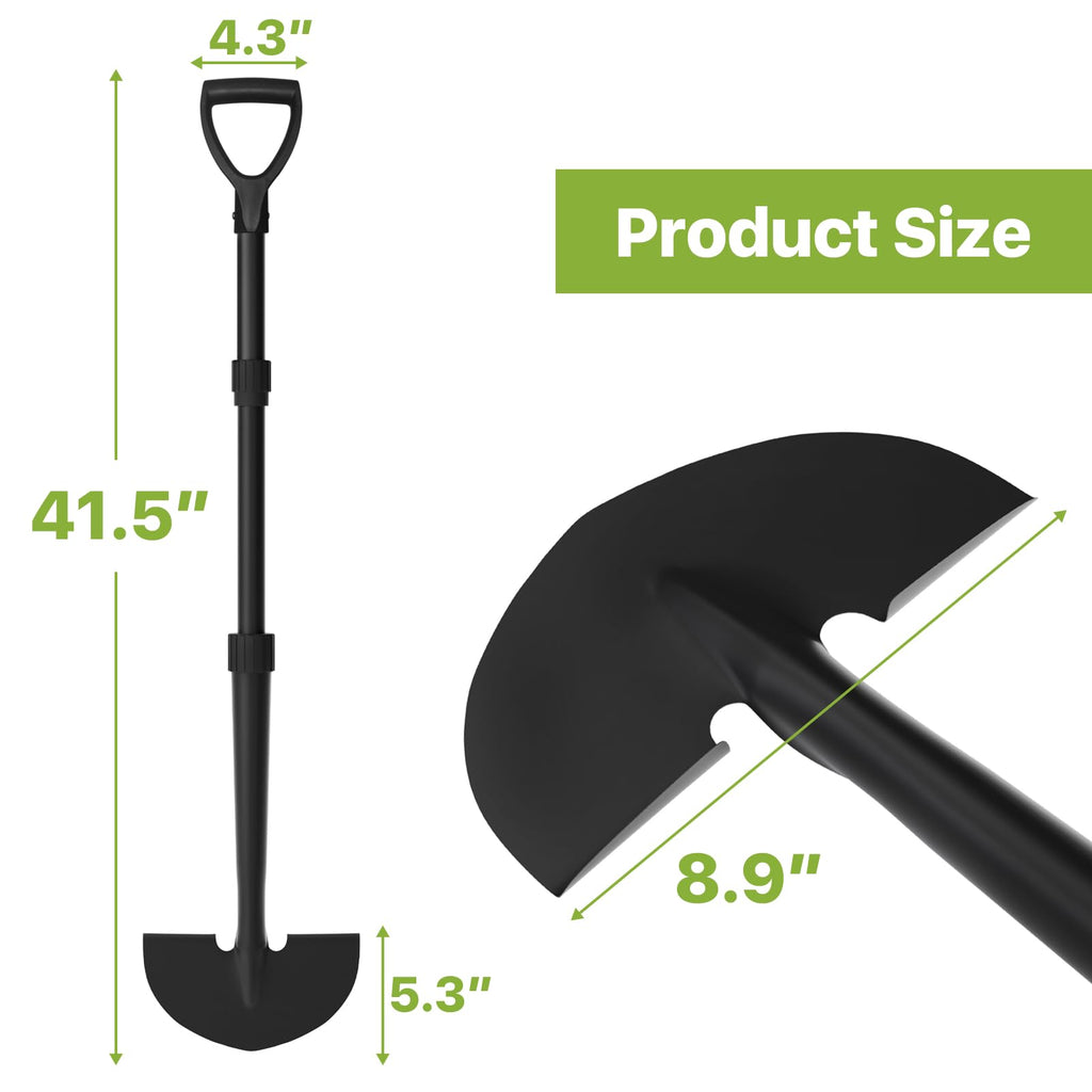 MANXRKUI Edger Lawn Tool, Manual Half Moon Edger for Garden Border, Hand Lawn Edging Tool with D-Grip, 41-inch Long Handle Lawn Edger for Grass, Sidewalk, Yard