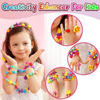 FUNZBO 650pcs Pop Beads - Jewelry Making Kit for 3 4 5 6 7 8 Year Old Little Girls, Arts and Crafts Toys for Kids, Necklace Bracelet Creativity Snap Set Top Best Christmas Birthday Gifts
