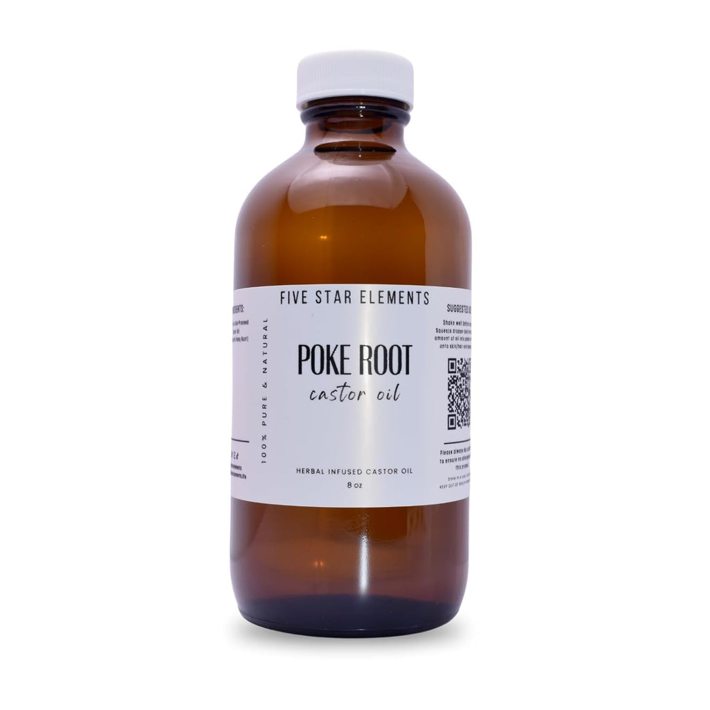 Five Star Elements Poke Root Castor Oil 8 Ounce REFILL