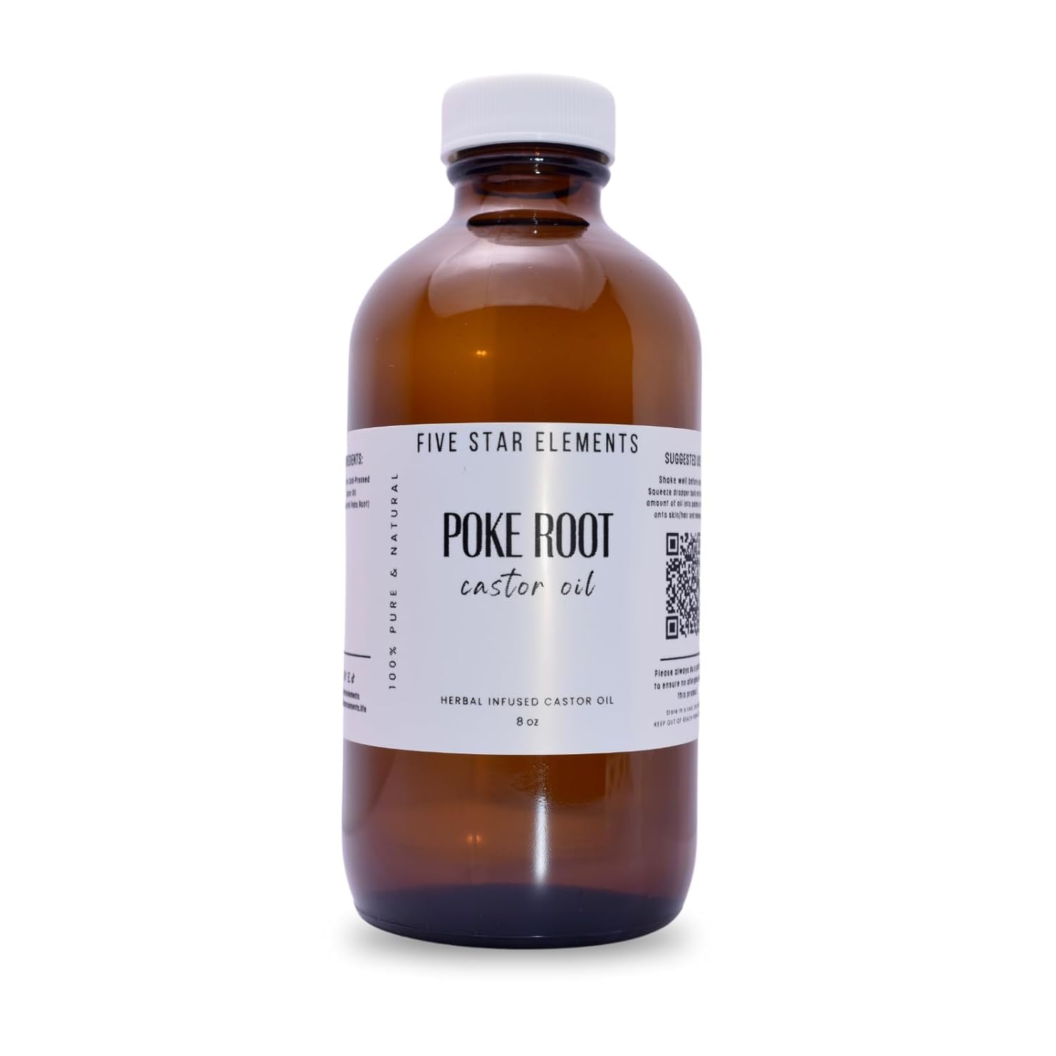 Five Star Elements Poke Root Castor Oil 8 Ounce REFILL