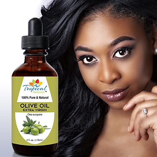 Extra Virgin Organic Olive Oil 4 oz - Cold Pressed Unrefined - Use For Face, Skin, Hair, Dry Scalp, Massage