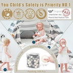 GOGOSO Ball Pit Balls for Toddler, Baby Plastic Playballs Kids Soft Pastel Pelotas Non-Toxic BPA-Free,Dark Green +Gray+White,100 Balls