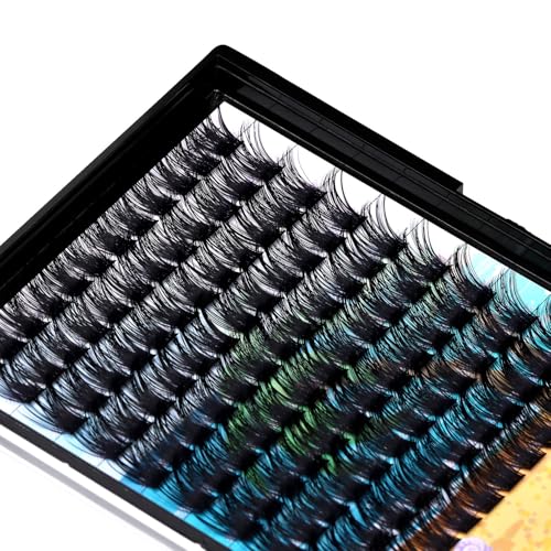 Dedila120Pcs 8-20mm Available Handmade D Curl Wide Stem Individual False Eyelashes Cluster Eyelash Extensions Dramatic Look Volume Eye Lashes Set Home DIY Lashes (18mm)