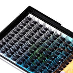 Dedila120Pcs 8-20mm Available Handmade D Curl Wide Stem Individual False Eyelashes Cluster Eyelash Extensions Dramatic Look Volume Eye Lashes Set Home DIY Lashes (18mm)