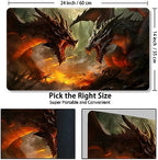 Playmat for MTG, with Free Storage Bags,Game Mat 24 x 14 inches, TCG and Board Game Mat for Cards,Mousepad Desk Mats (Regular,Magic Mat 15)