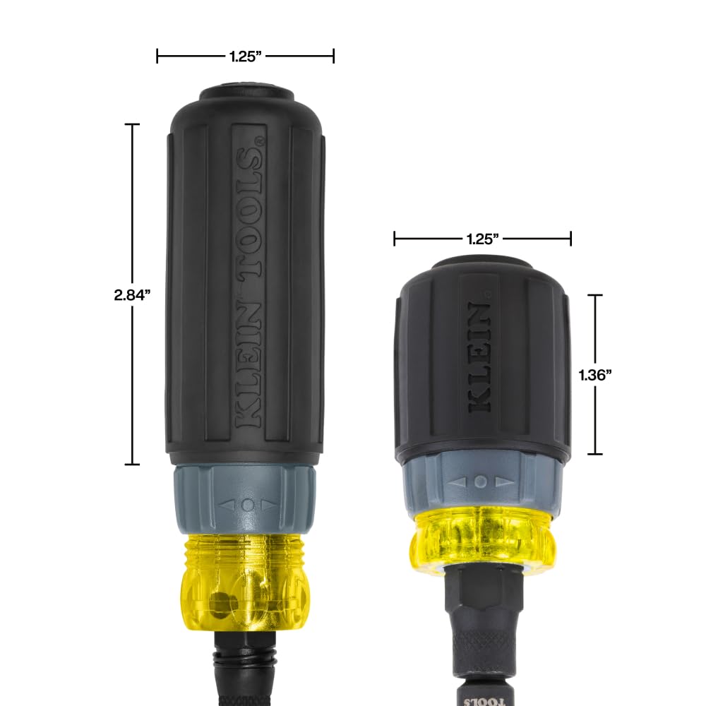 Klein Tools 80191 KNECT (S) Impact-Rated Multi-Bit Screwdriver Set, 11-in-1 and 7-in-1 Ratcheting Drivers with Phillips, Slotted, Square, Torx Tips, Nut Drivers, and Stubby