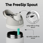 Owala FreeSip Stainless Steel Water Bottle 40 oz Shy Marshmallow