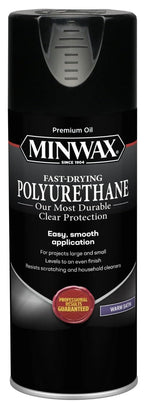 6 Pack of 11.5 oz Minwax 33060 Clear Fast-Drying Oil-Based Polyurethane, Warm Satin