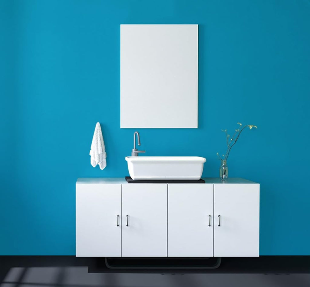 Micpolo 15.7"x394" Peel and Stick Wallpaper - Blue for Bedroom and Bathroom - Easy Peel Off, Renter Friendly, Removable Vinyl, Matte