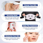 Red Light Therapy for Face, Advanced LED Face Mask Light Therapy, Red Light Therapy Mask - Red, Blue & Infrared Light Therapy for Acne, Wrinkles & Skin Rejuvenation | Enhanced Eye Protection